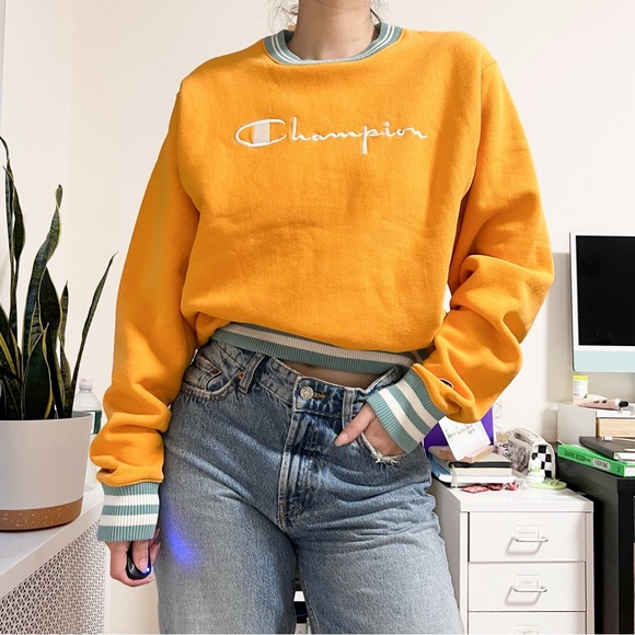 Champion Tops - Champion Men’s Reverse Weave Sweatshirt Capri Orange